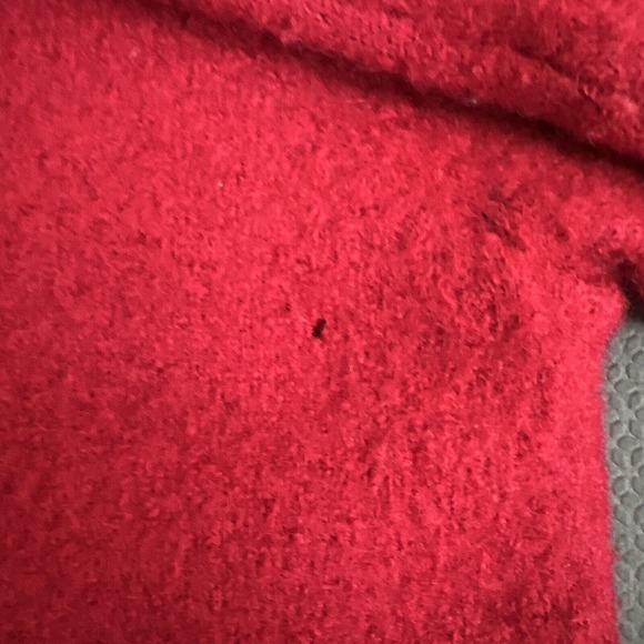 Vintage Alexandra Bartlett Wool Cardigan Red Embroidered Beaded Sweater Small FS - Picture 8 of 12